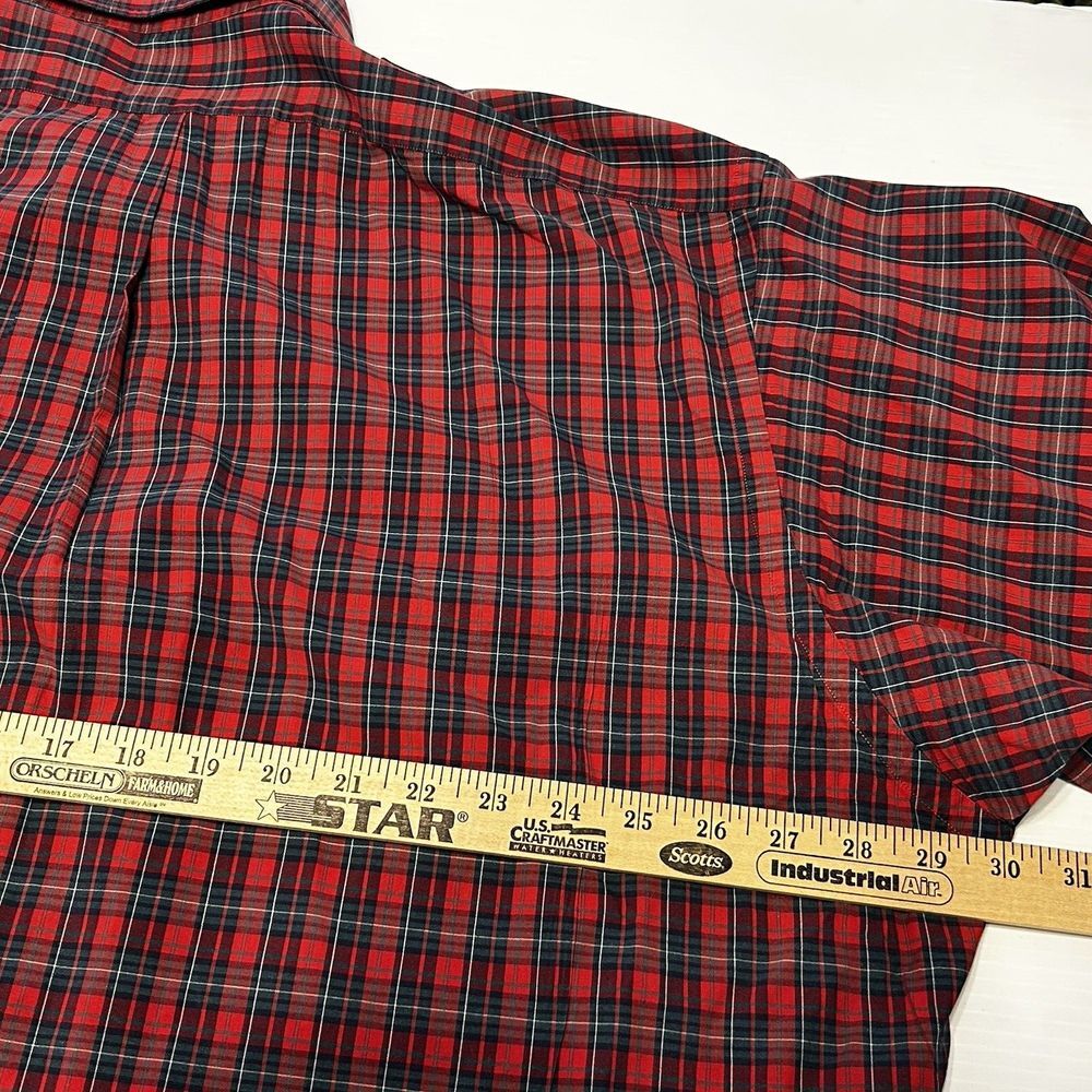 Ralph Lauren Red & Green Plaid “Blake” Cotton Button Down Collared Shirt XXL - Picture 6 of 9